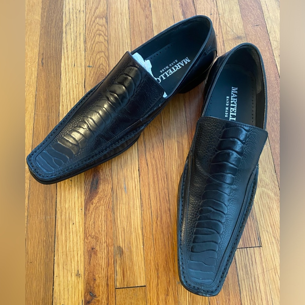 Size 41/10.5 Black Loafers: Martello Brand New in box